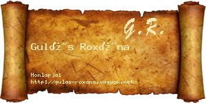 Gulás Roxána névjegykártya